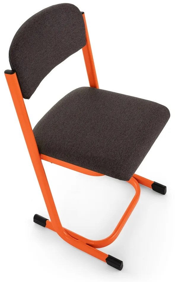 Učiteľská stolička čalúnená, oranžová