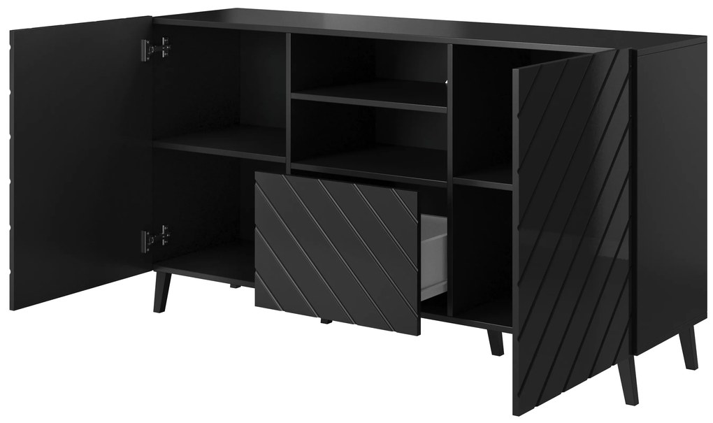 Cama Komoda Abeto - čierna