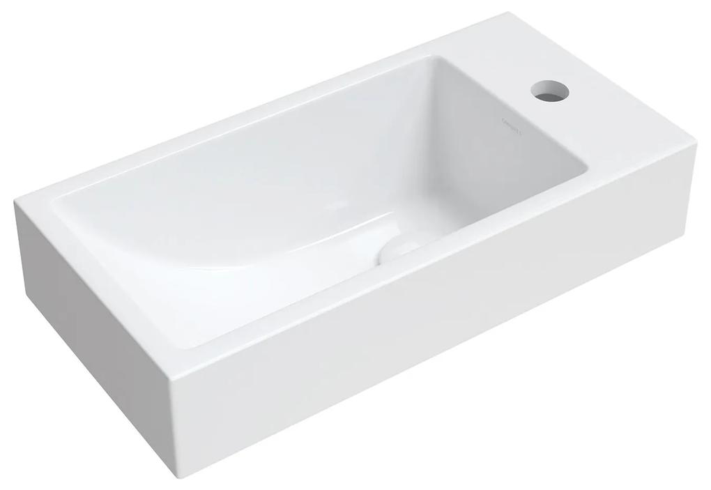 Omnires Corfu M+ umývadlo 50x25 cm obdĺžnik klasické umývadlo-pultové umývadlo biela CorfuBP
