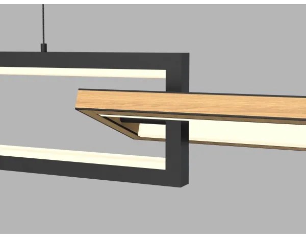 Wofi 7022-306- LED Stmievateľný luster na lanku MATERA LED/30W/230V čierna/hnedá