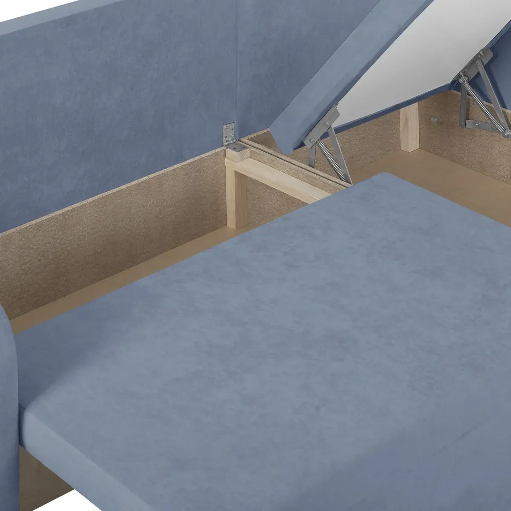 Rozkládací rohová sedací souprava TOKYO Modrá