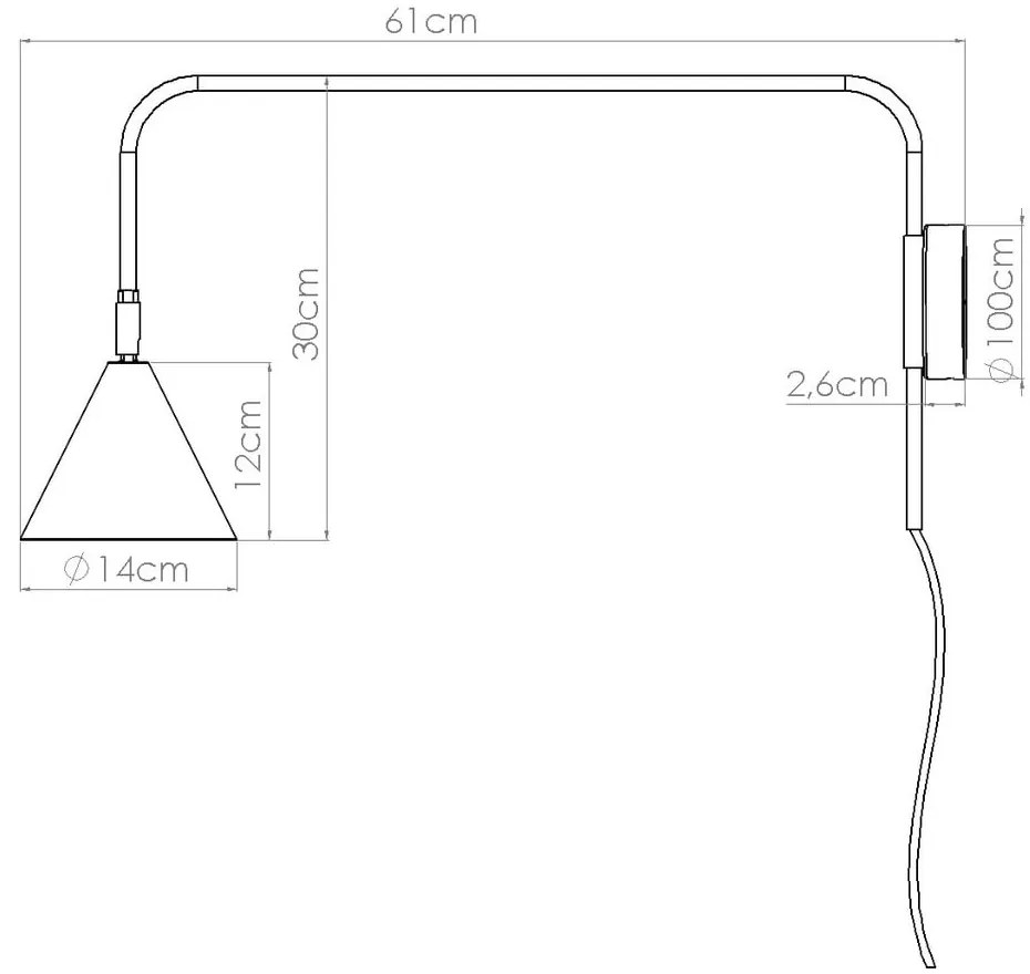 Biele nástenné svietidlo do zásuvky Zylo – Sollux