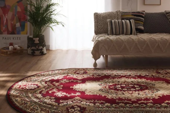Koberec Agnella Standard kráľovsky bordový ovál