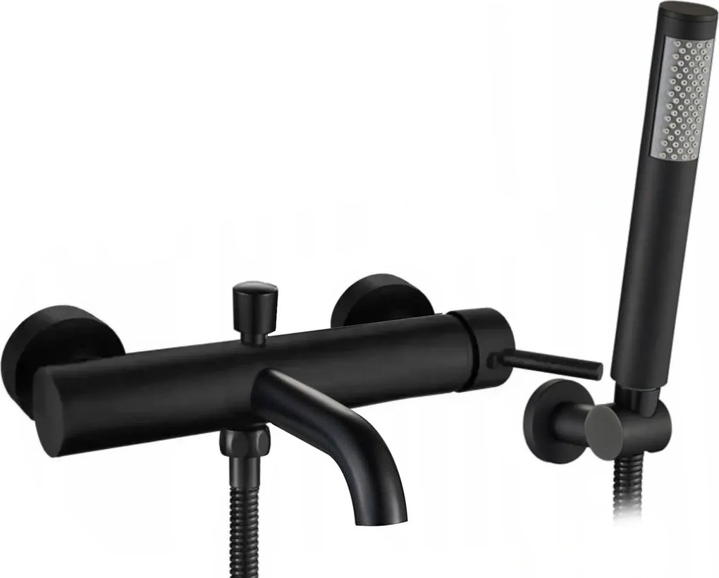 Rea Lungo, vaňová batéria s ručnou sprchovou súpravou, čierna matná, REA-B6634