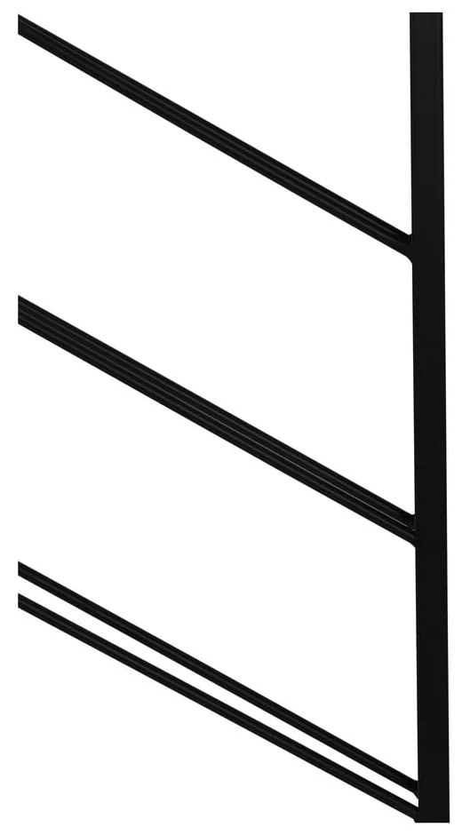 Čierny nástenný kovový regál na víno počet fliaš 16 70x160x6 cm Malbeo – Light &amp; Living