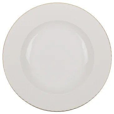 18-dielna porcelánová jedálenská súprava v bielo-zlatom prevedení