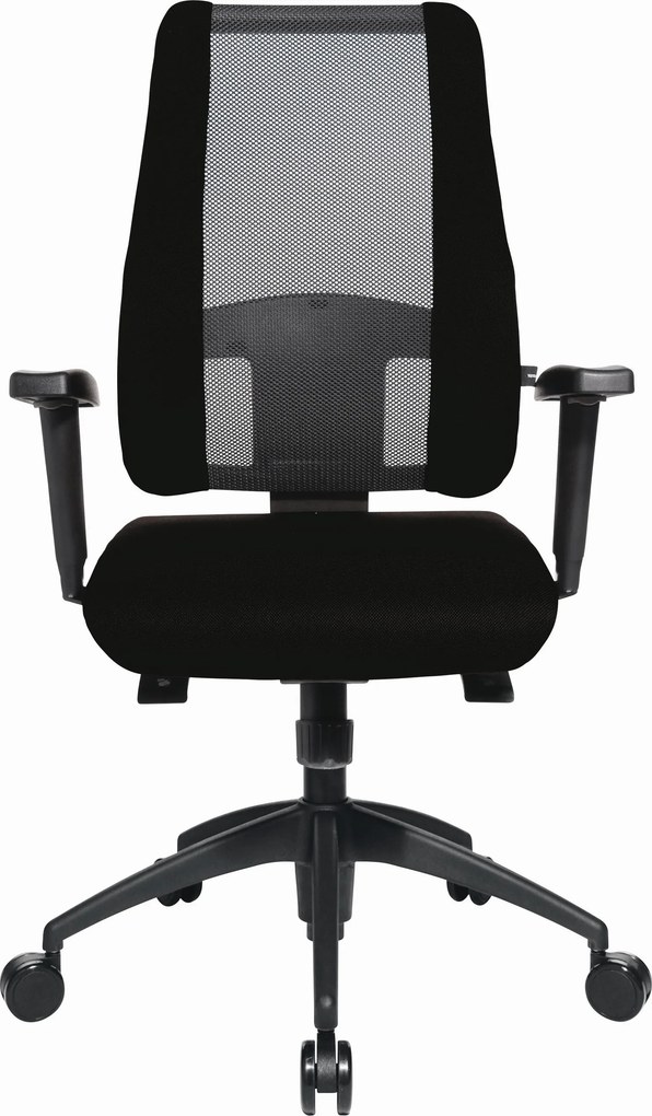 XXXLutz OTOČNÁ STOLIČKA, sieťovina, čierna - Online Only kancelárie - 001319002101