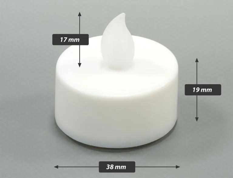 NEXOS sada LED čajových sviečok na batérie,biele,12ks