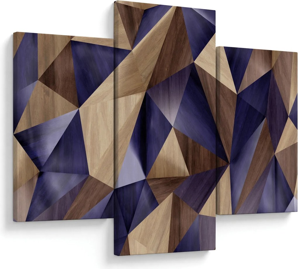 Obraz - 3D drevené trojuholníky (90x60 cm)