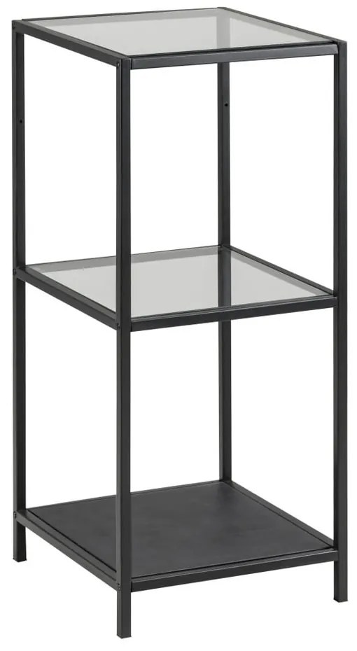 Čierny sklenený regál 35x83 cm Seaford – Actona