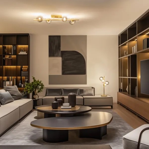 Brilagi - LED Prisadený luster MILLA 4xG9/3W/230V zlatá/dymová