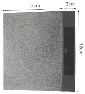 Brilagi - LED exteriérové nástenné svietidlo QUADRAY LED/4W/230V antracitové IP65