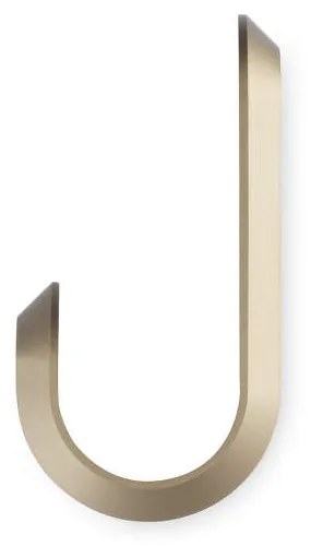 Normann Copenhagen Vešiaky Curve Mini Hooks – set 2 ks, matt gold