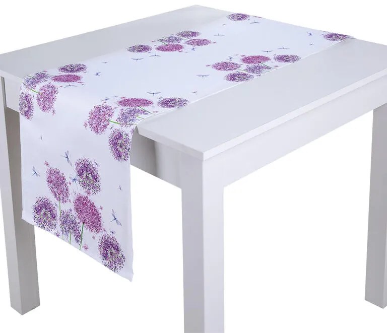 Behúň na stôl KVET CESNAKU potlač 40 x 160 cm