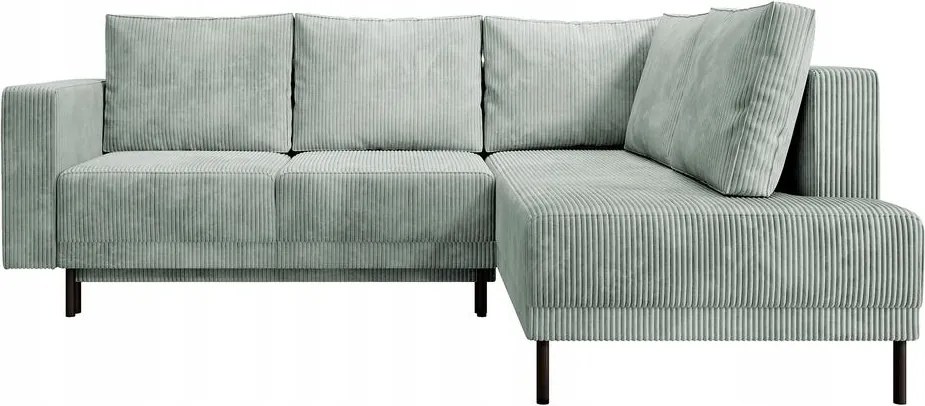 Rohová sedacia súprava Rodriguez (p) (svetlosivá čierna)