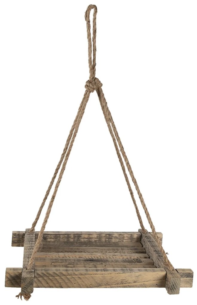 Závesná drevená polička na kvety - 36*36 cm