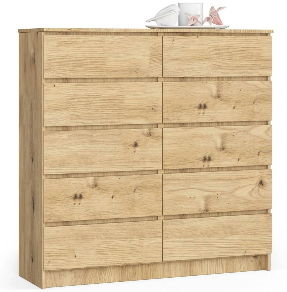 Komoda Kraft 10SZ (dub craft). Akcia -18%. Vlastná spoľahlivá doprava až k Vám domov. 1117184