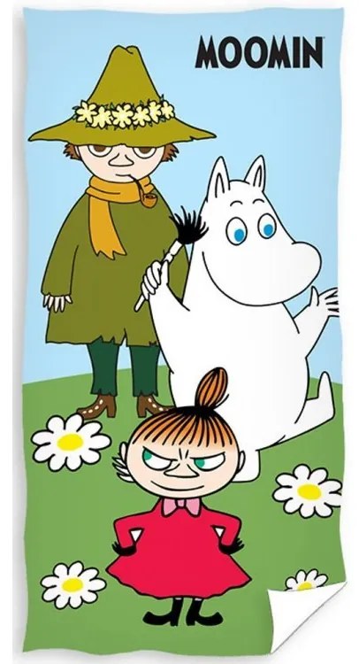 Carbotex Detská osuška 70 × 140 cm ‒ Mumínci Mumínek a priatelia