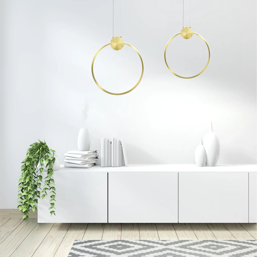 Toolight Toolight, LED stropné svietidlo 50cm 23W 4000K APP1399-CP, zlatá lesklá, OSW-00957
