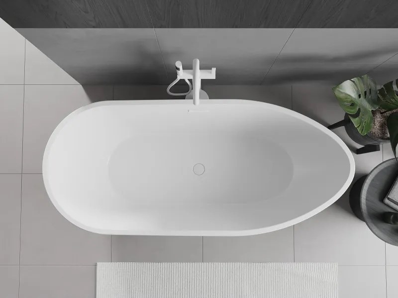 Mexen Eos, voľne stojaca vaňa 170 x 75 cm, biela, biely prepad, 52471707500-20