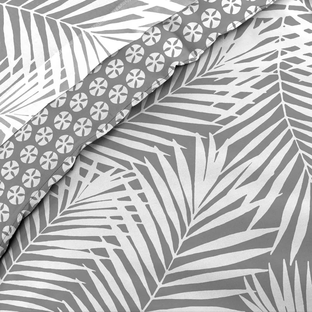 Sivá bavlnená obliečka na perinu na jednolôžko 140x200 cm Botania – douceur d'intérieur