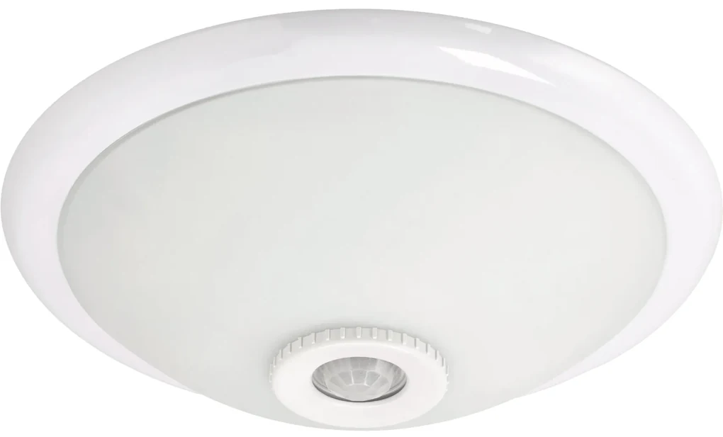 ECOLIGHT LED stropné svietidlo 2xE27 s pohybovým senzorom - sklo