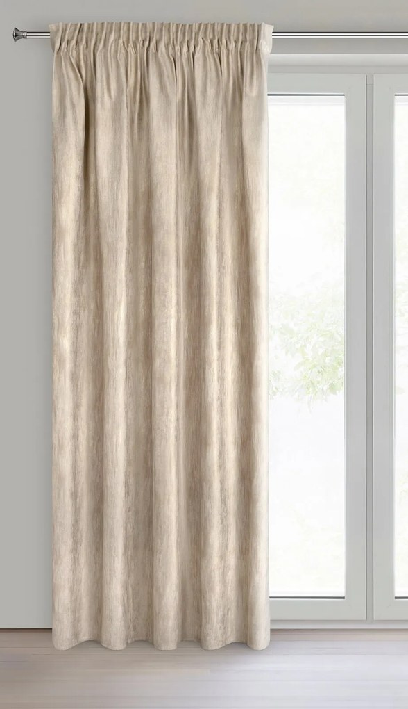 ZATEMŇOVACÍ ZÁVES NA PÁSKE ESTEL 140X270 CM SVETLOBÉŽOVÁ