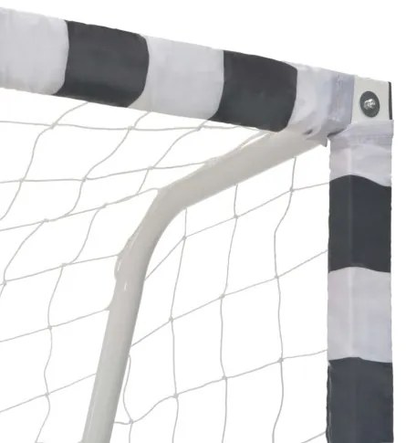 vidaXL Futbalová bránka 300x160x90 cm kovová čierna a biela-