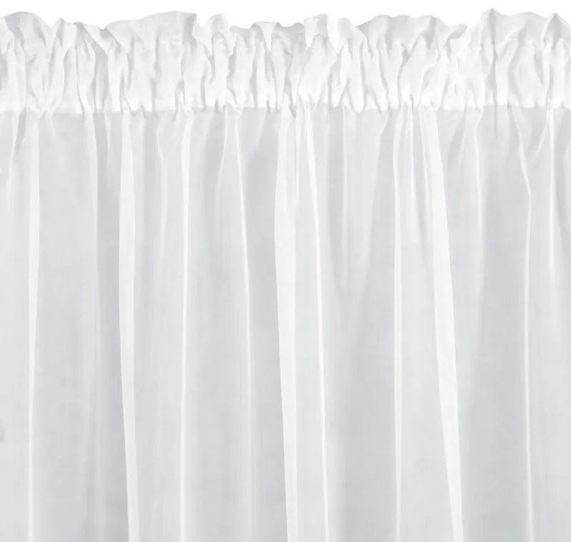 Eurofirany Biela záclona na páske REBECCA 140x250 cm