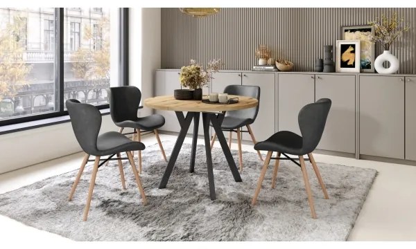 Rozkladací jedálenský stôl ARTUR dub artisan/čierna