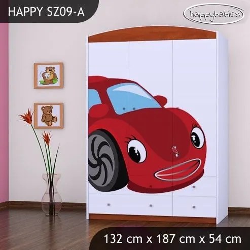 Detská skriňa RED CAR - TYP 9