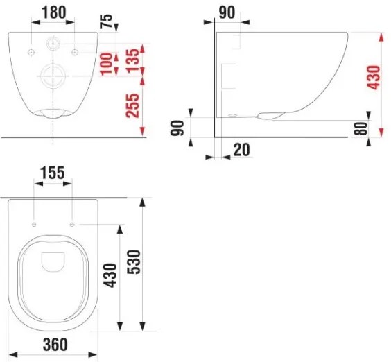 JIKA H8207140000001 - Závesné WC MIO keramika/biela