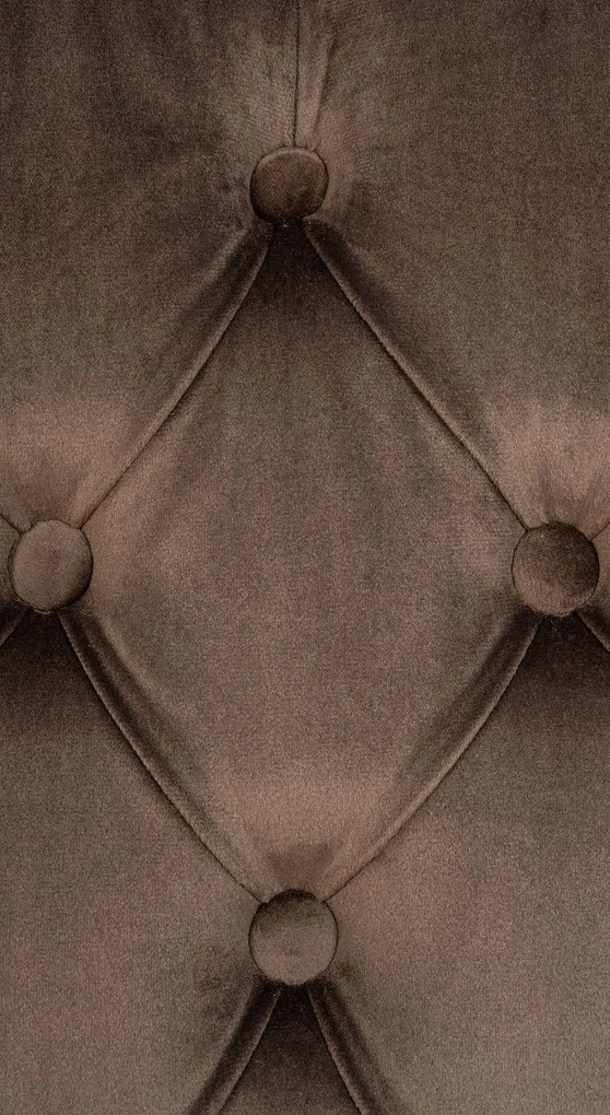 Jedálenská stolička Lisburn - zamat - Hnedá