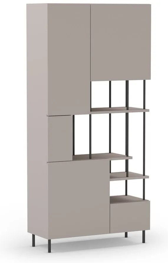 Krémová knižnica 84x175 cm Perla – Marckeric
