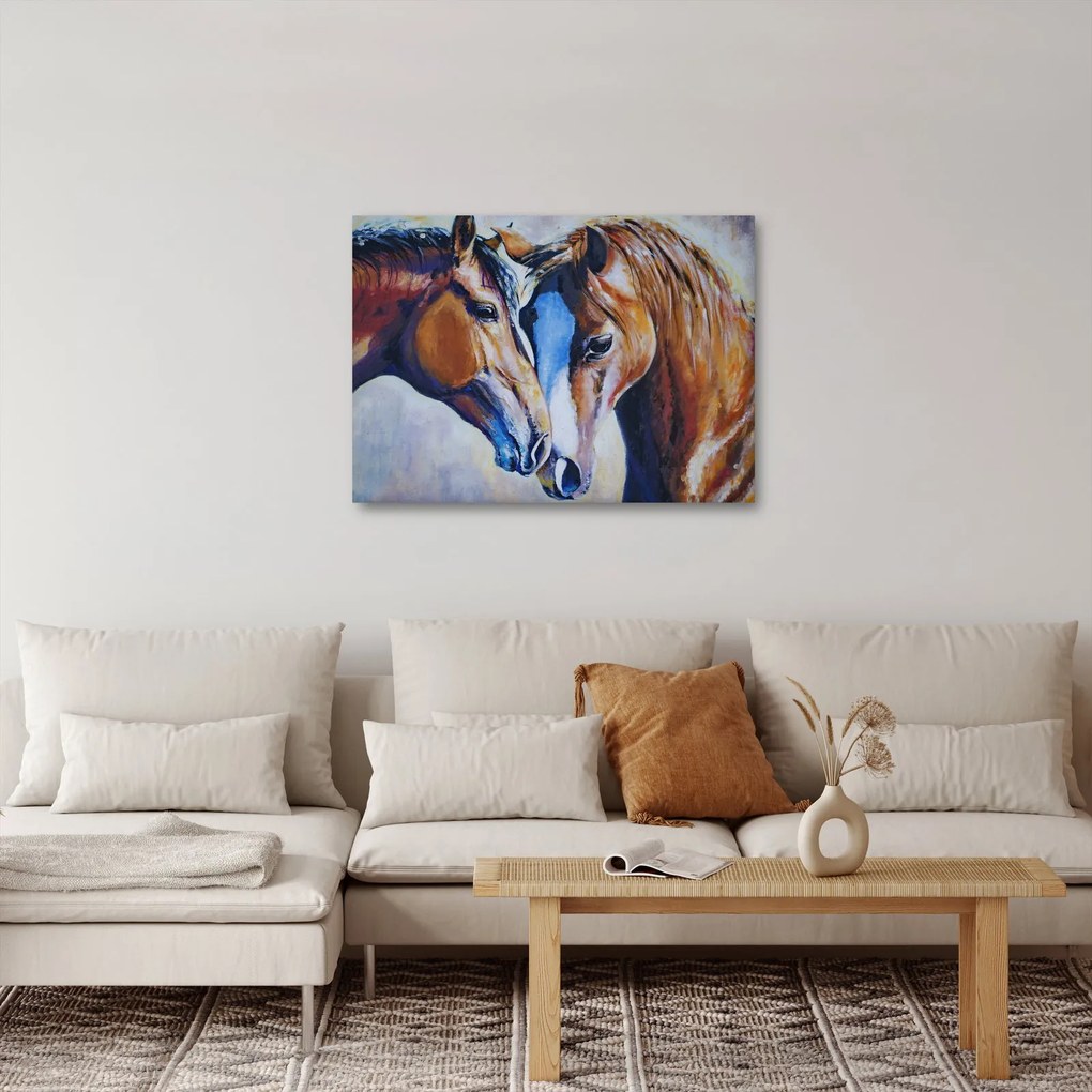 Obraz - Zamilované kone (70x50 cm)