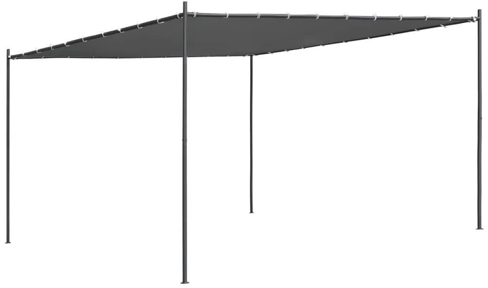 vidaXL Altánok so šikmou strechou 400x400x270 cm, antracitový 180 g/m²