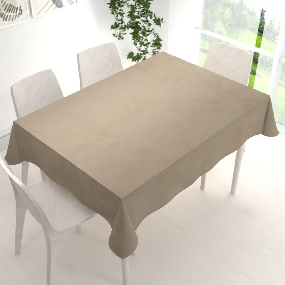 Biante Zamatový obdĺžnikový obrus Velvet Premium SVP-030 Sivobéžový 120x140 cm