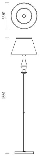 Redo 02-714 - Stojacia lampa FABIOLA 1xE27/42W/230V