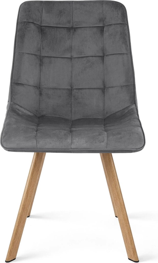 Jedálenská stolička CIEZA VELVET, tmavo sivá