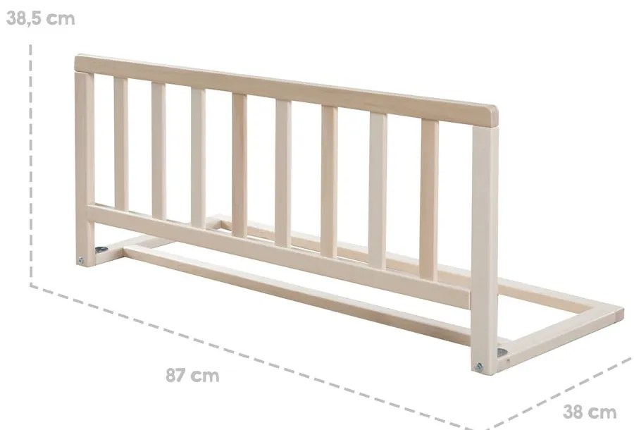 Zábrana na posteľ v prírodnej farbe – Roba