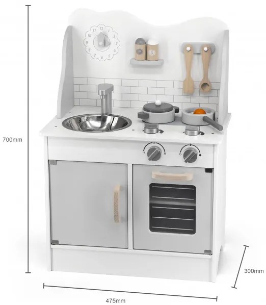 Detská kuchynka Viga 44049 PolarB eco sivá