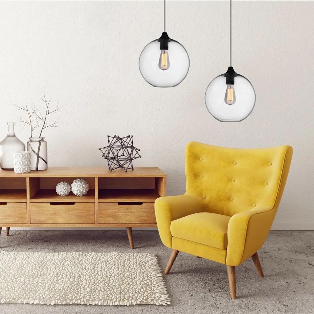 Toolight - Závesné svietidlo E27 60W APP311-1CP, čierna, OSW-00343