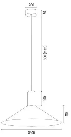 Argon 4912 - Luster na lanku MINORI 1xE27/15W/230V čierna/zlatá