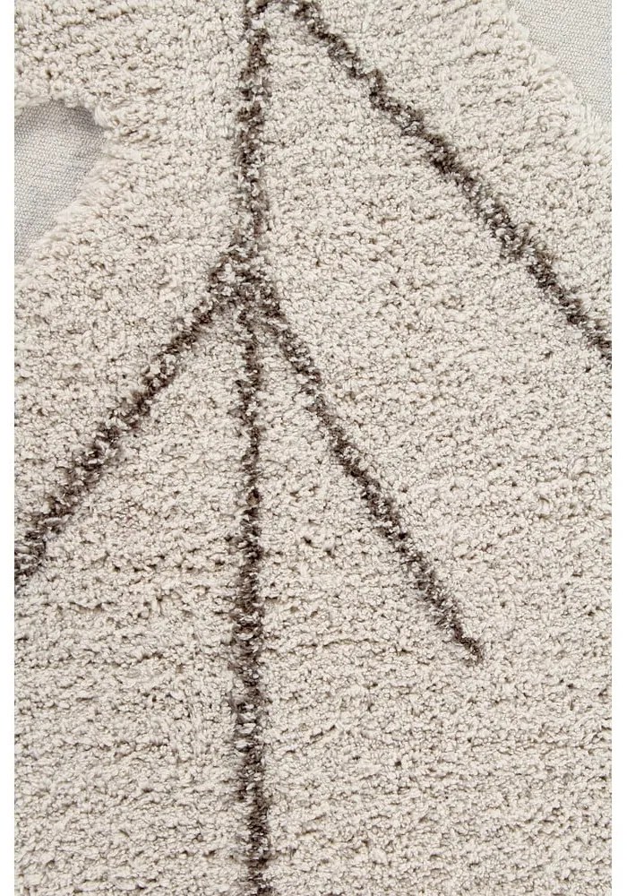 Béžový prateľný ručne tkaný bavlnený detský koberec 120x180 cm Monstera Natural – Lorena Canals