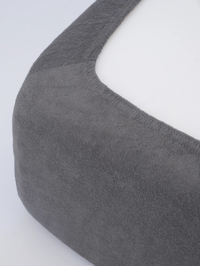 Froté plachta 180 × 200 cm - tmavo sivá