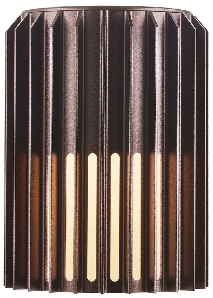 Nordlux Metalické hnedé fasádne svietidlo Aludra 16 Seaside pre žiarovku E27 2118011261