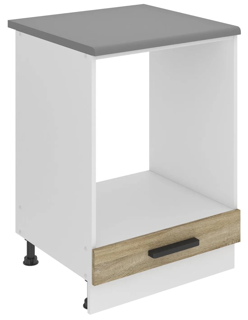 Kuchynská skrinka Belini Premium Full Version spodná pre vstavanú rúru 60 cm dub sonoma s pracovnou doskou