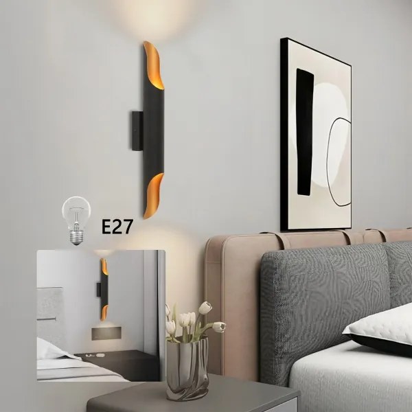 Brilagi - Nástenné svietidlo KALMAR 2xE27/40W/230V čierna/bronzová