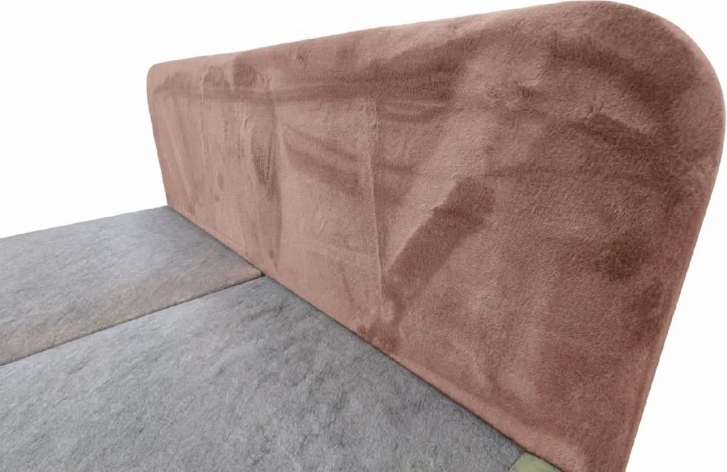 Čalúnená posteľ boxspring FORENA 140x200 cm staroružová Matrac: Bonell pružinová matrac