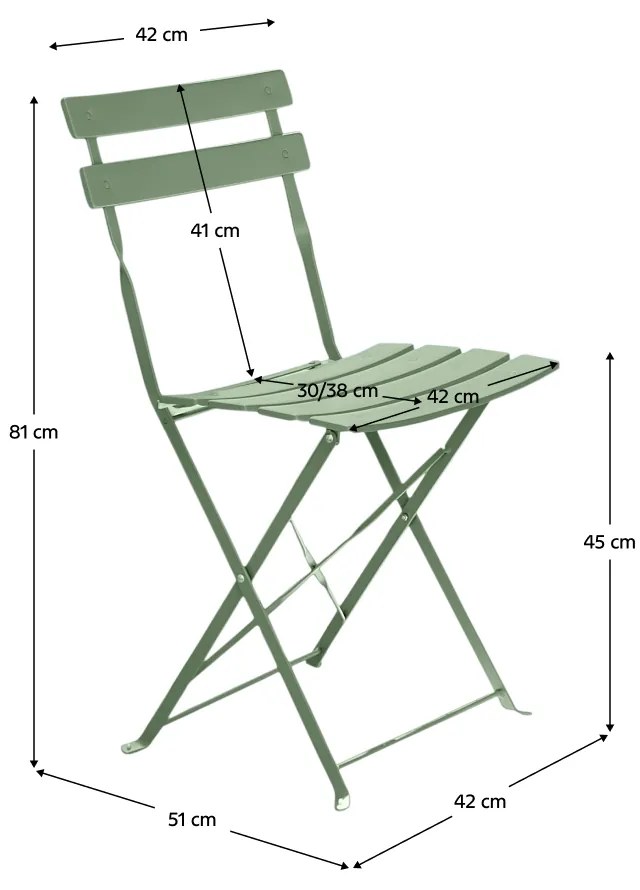 Kovový záhradný set Obax - zelená